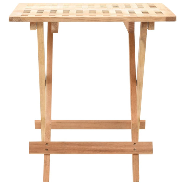 vidaXL Folding Side Table Solid Walnut Wood 50x50x49 cm