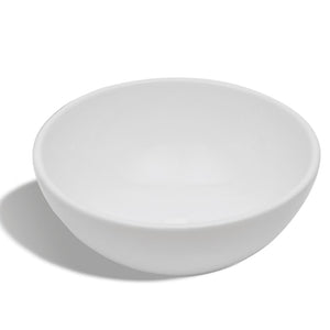 vidaXL Bathroom Sink with Faucet Ceramic Round White