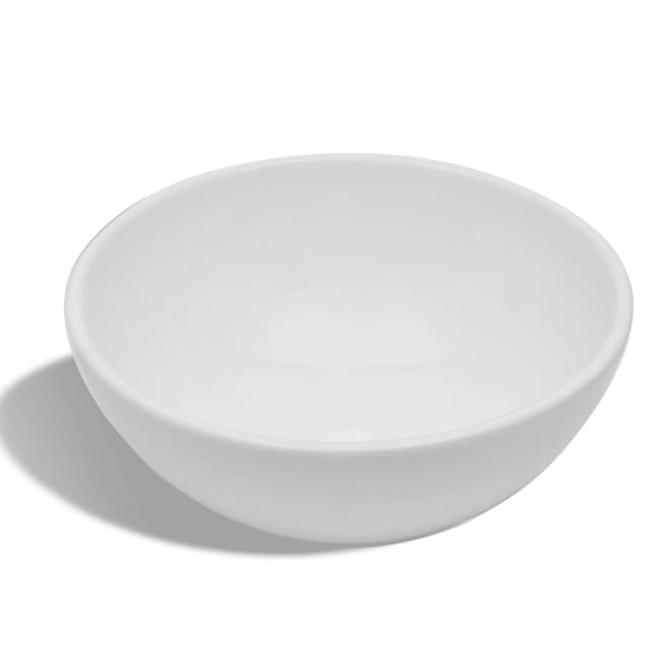 vidaXL Bathroom Sink with Faucet Ceramic Round White