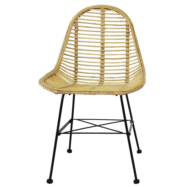 vidaXL Dining Chairs 6 pcs Rattan Natural