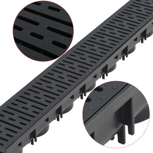 vidaXL Plastic Drainage Channels 4 m