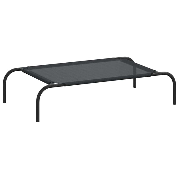 vidaXL Elevated Dog Bed Black S Textilene