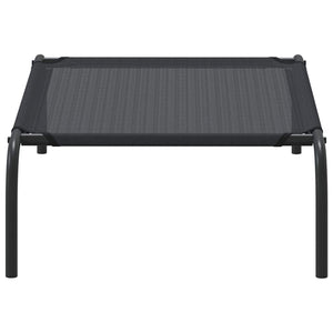 vidaXL Elevated Dog Bed Black S Textilene