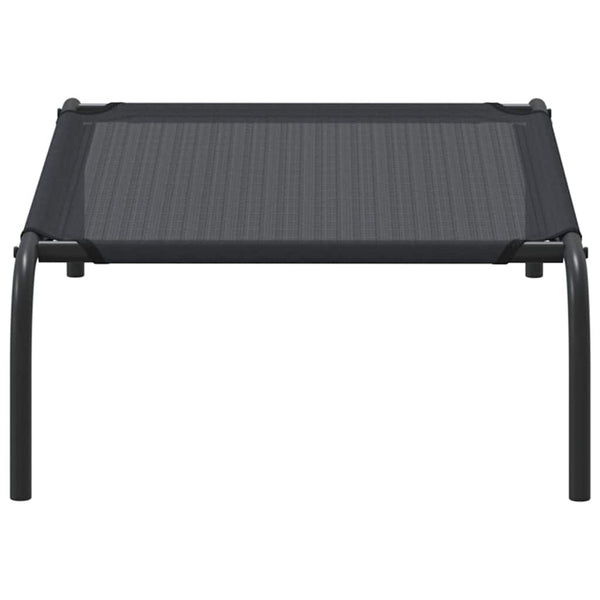 vidaXL Elevated Dog Bed Black S Textilene