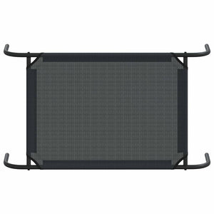 vidaXL Elevated Dog Bed Black S Textilene