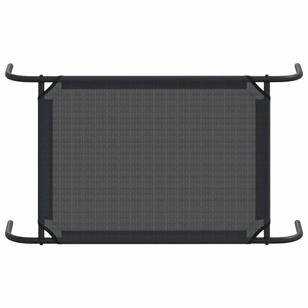 vidaXL Elevated Dog Bed Black S Textilene