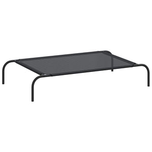 vidaXL Elevated Dog Bed Black L Textilene