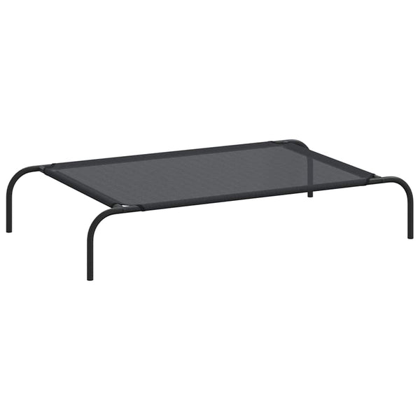 vidaXL Elevated Dog Bed Black L Textilene