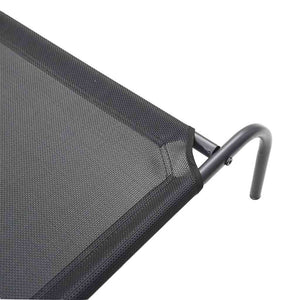 vidaXL Elevated Dog Bed Black L Textilene
