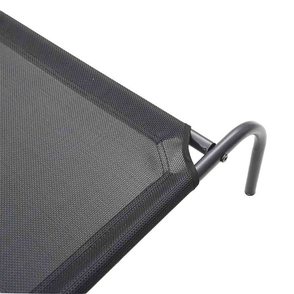 vidaXL Elevated Dog Bed Black L Textilene