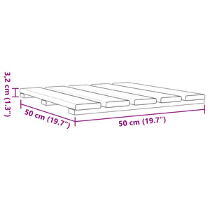 vidaXL Decking Tile 6 pcs Brown 50 x 50 cm