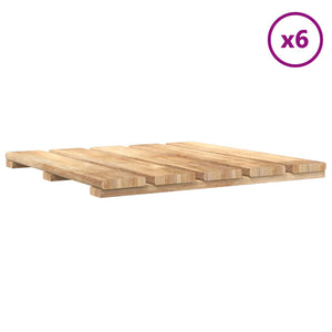 vidaXL Decking Tile 6 pcs Brown 50 x 50 cm