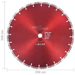 vidaXL Diamond Turbo Steel Cutting Disc 350 mm