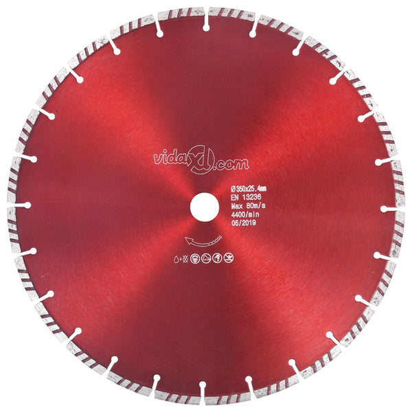 vidaXL Diamond Turbo Steel Cutting Disc 350 mm