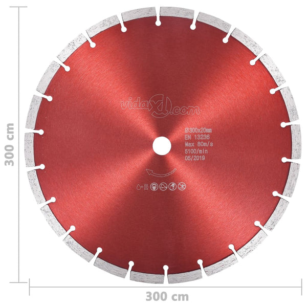 vidaXL Diamond Cutting Disc Steel 300 mm