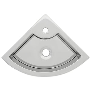 vidaXL Bathroom Sink with Overflow 45 x 32 x 12.5 cm Ceramic Silver