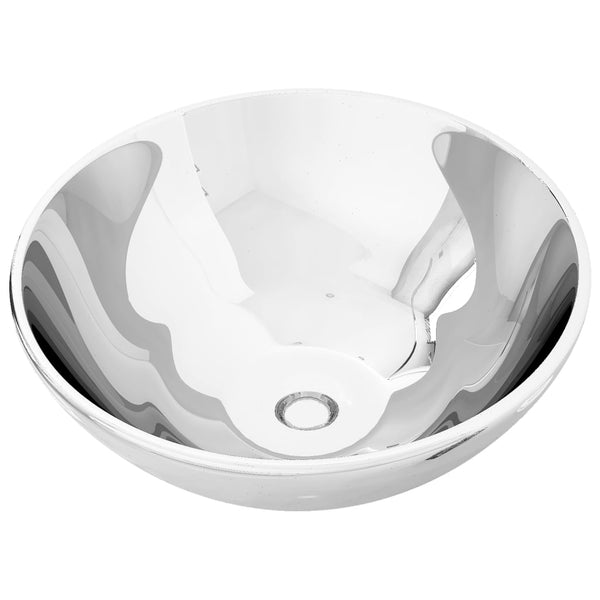 vidaXL Sink 32.5 x 14 cm Ceramic Silver
