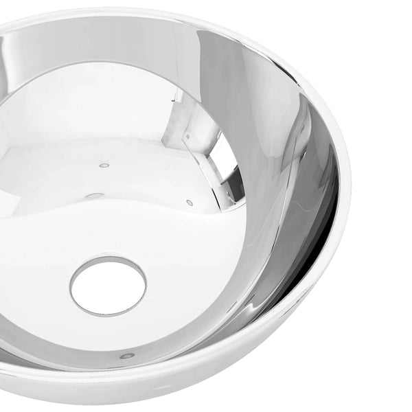 vidaXL Wash Basin 28 x 10 cm Ceramic Silver