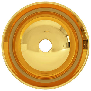 vidaXL Wash Basin 28 x 10 cm Ceramic Golden
