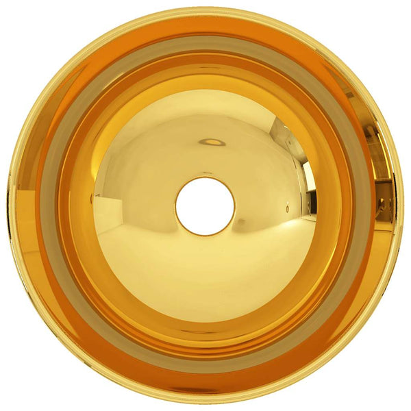 vidaXL Wash Basin 28 x 10 cm Ceramic Golden