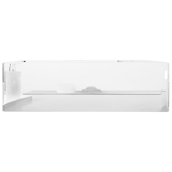 vidaXL Wash Basin with Overflow 49 x 25 x 15 cm Ceramic Silver