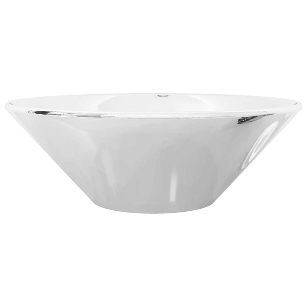 vidaXL Wash Basin 42 x 14 cm Ceramic Silver