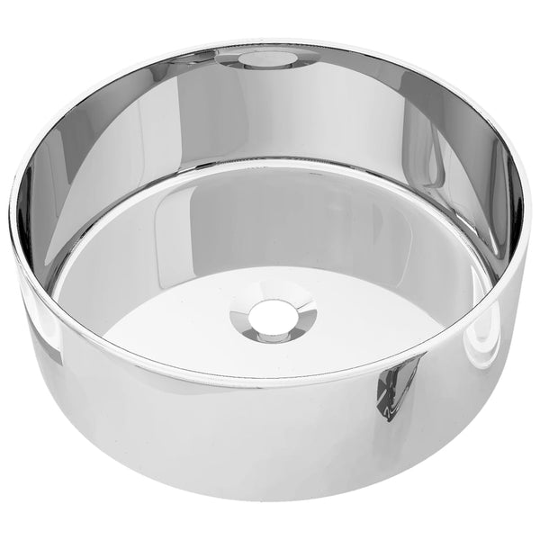 vidaXL Wash Basin 40 x 15 cm Ceramic Silver