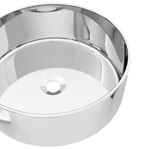 vidaXL Wash Basin 40 x 15 cm Ceramic Silver