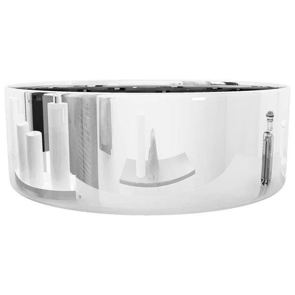 vidaXL Wash Basin 40 x 15 cm Ceramic Silver