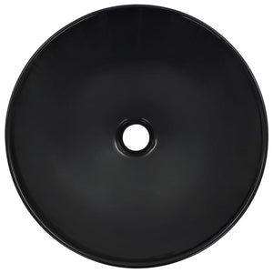 Waschbecken 41 x 12,5 cm Keramik Schwarz