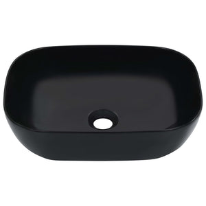 Waschbecken 45,5 x 32 x 13 cm Keramik Schwarz
