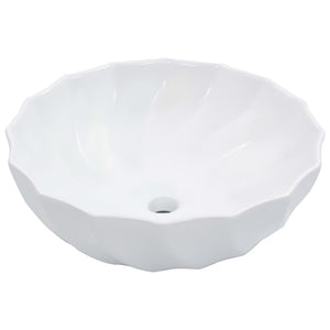 vidaXL Basin 46 x 17 cm Ceramic White