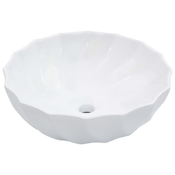 vidaXL Basin 46 x 17 cm Ceramic White
