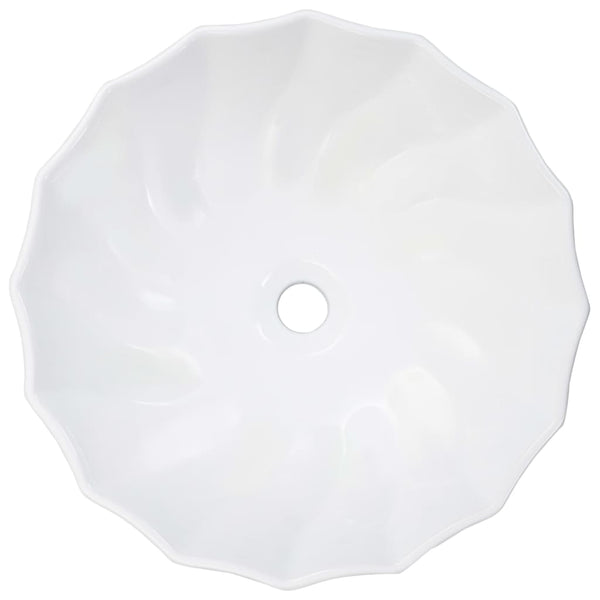 vidaXL Basin 46 x 17 cm Ceramic White