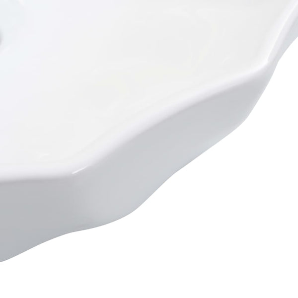 vidaXL Basin 46 x 17 cm Ceramic White