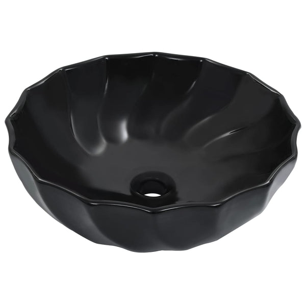 vidaXL Sink 46 x 17 cm Ceramic Black
