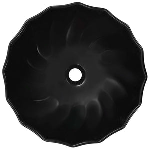 vidaXL Sink 46 x 17 cm Ceramic Black