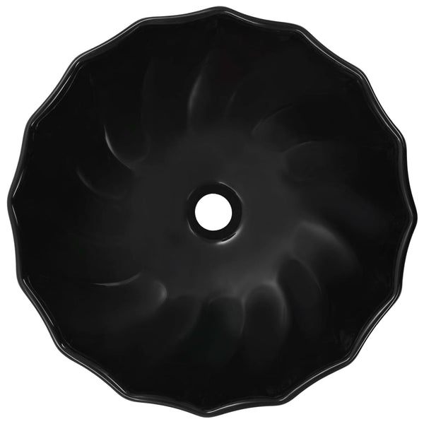 vidaXL Sink 46 x 17 cm Ceramic Black