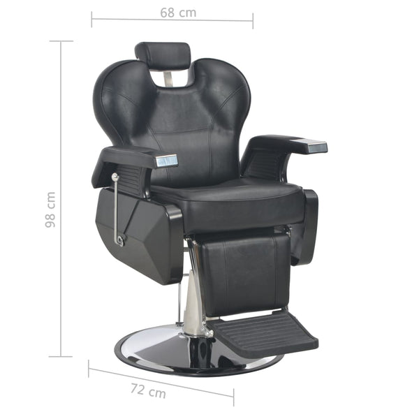 vidaXL Hairdressing Chair Black 72x68x98 cm Faux Leather