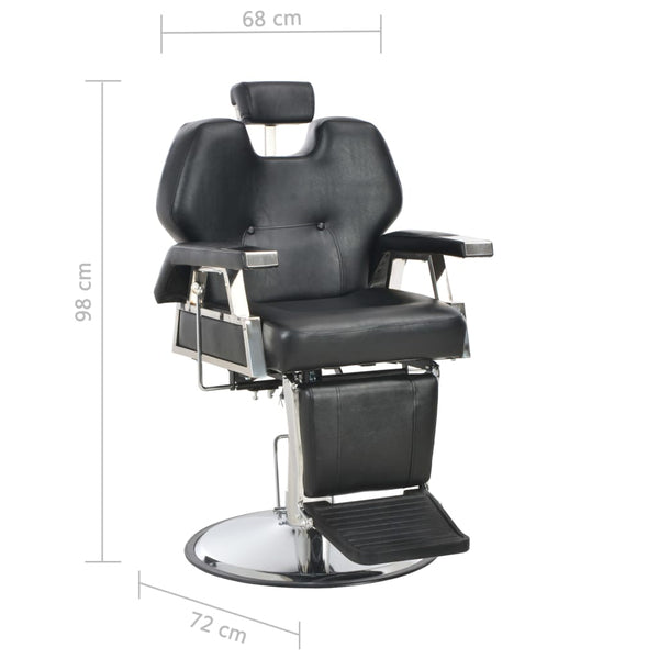 vidaXL Hairdressing Chair Black 72x68x98 cm Faux Leather