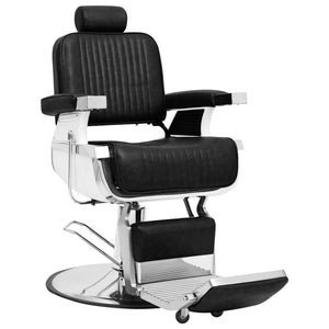 vidaXL Barbershop Chair Black 68x69x116 cm Faux Leather
