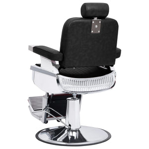 vidaXL Barbershop Chair Black 68x69x116 cm Faux Leather