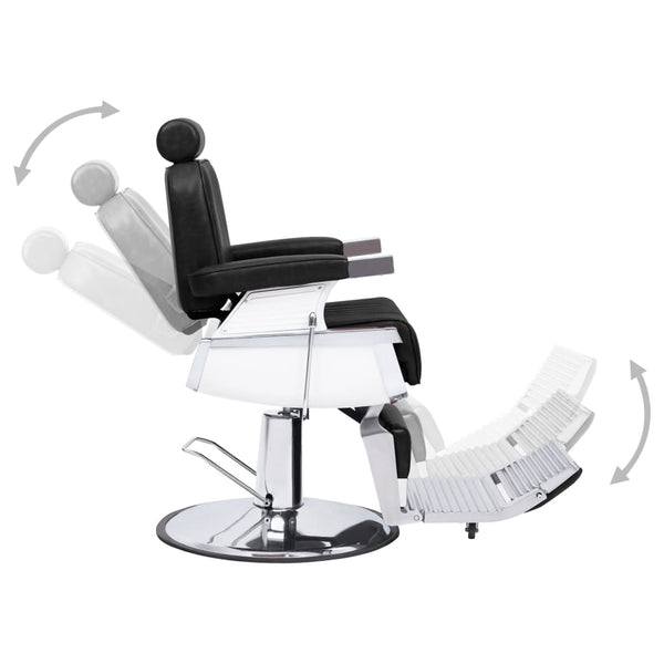 vidaXL Barbershop Chair Black 68x69x116 cm Faux Leather