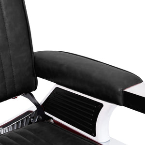 vidaXL Barbershop Chair Black 68x69x116 cm Faux Leather