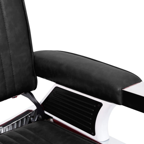 vidaXL Barbershop Chair Black 68x69x116 cm Faux Leather
