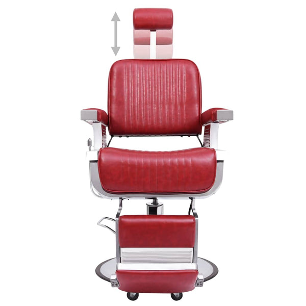 vidaXL Barbershop Chair Red 68x69x116 cm Artificial Leather