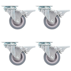 vidaXL Swivel Casters with Double Brakes 4 pcs. 50 mm