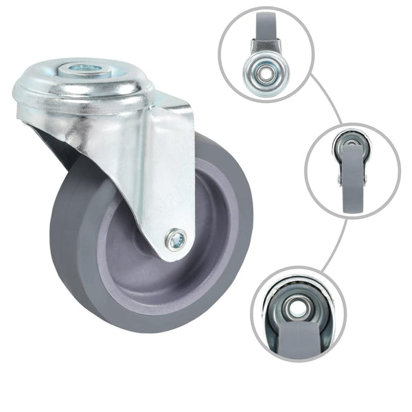 vidaXL Bolt Hole Swivel Casters 4 pcs. 75 mm
