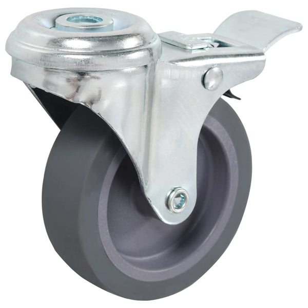 vidaXL Swivel Casters with Bolt Hole and Double Brakes 4 pcs 75 mm