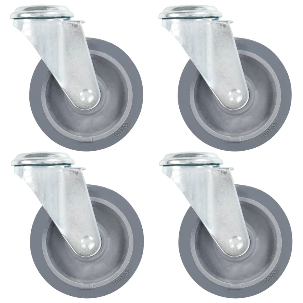 vidaXL Swivel Casters with Bolt Hole 4 pcs. 100 mm
